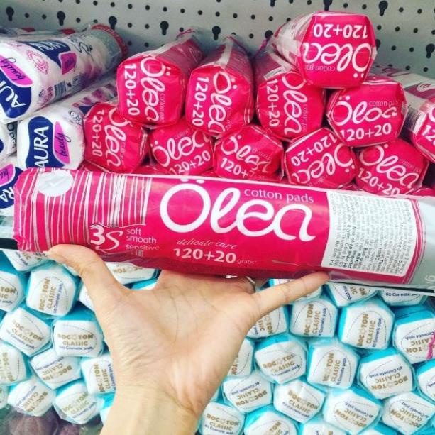 140 miếng Bông Tẩy Trang Olea Latvia Cotton Pads – Giúp làm sạch da, tiết kiệm toner