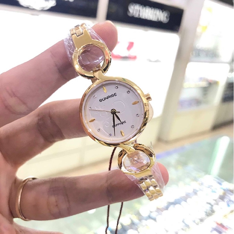Đồng hồ nữ SUNRISE 9928SA full hộp thẻ chính hãng, kính sapphire chống xước