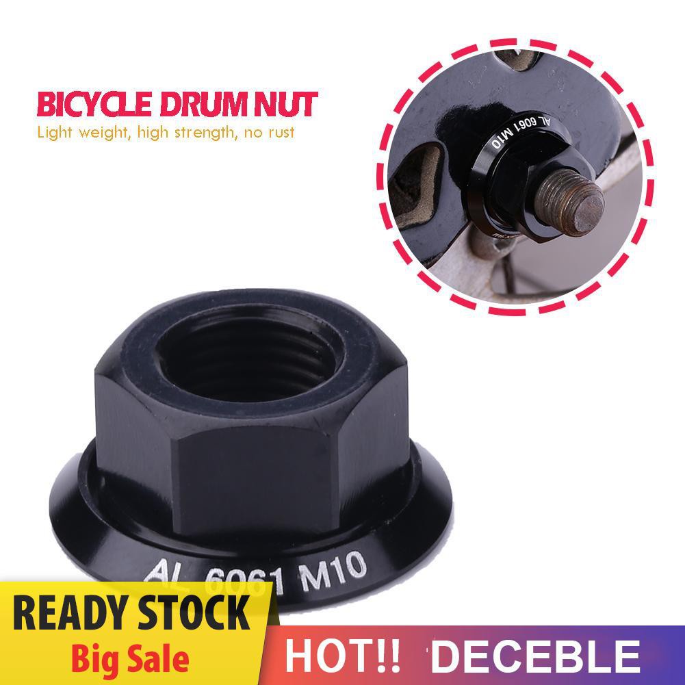 Deceble 1pc Bicycle Drum Hub Nuts M10 Fixed Gear MTB Road Folding Bike Screw Bolt