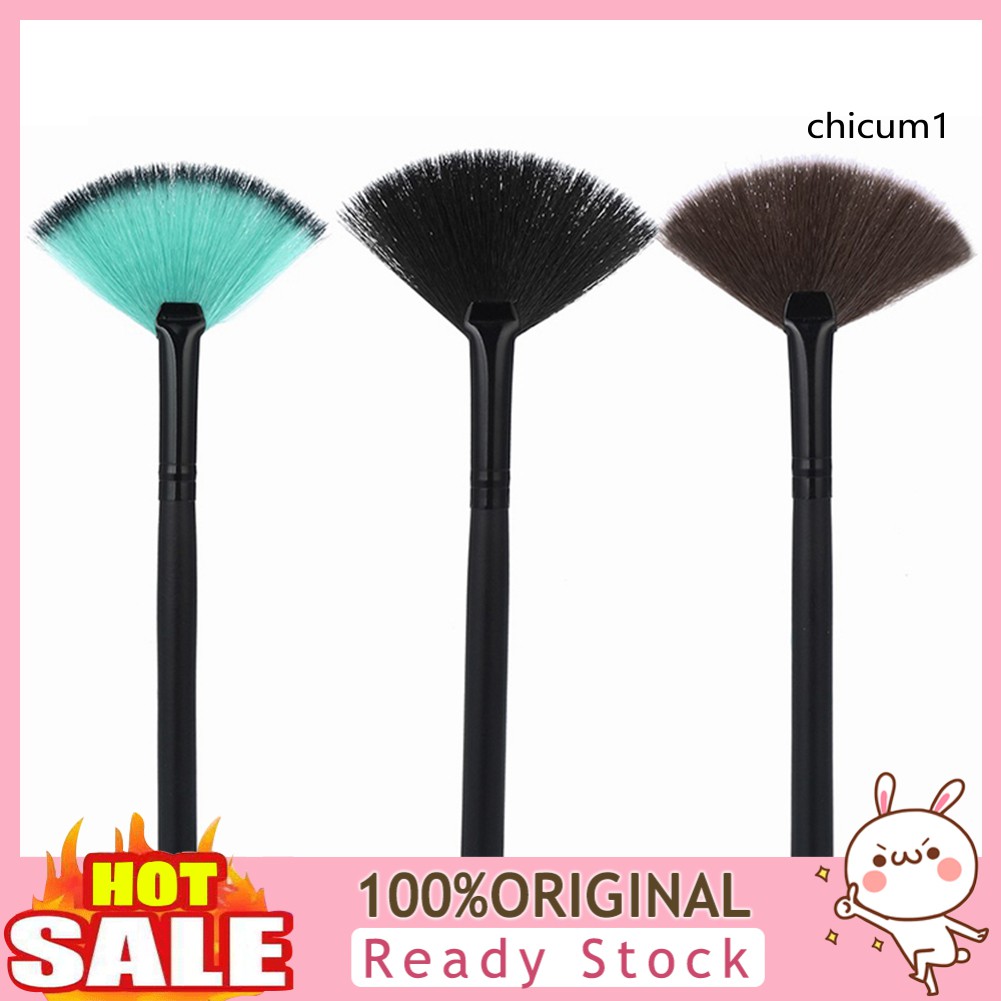 (hàng Mới Về) Set 5 Cọ Trang Điểm Sợi Nhân Tạo Hình Quạt Cho Nữ