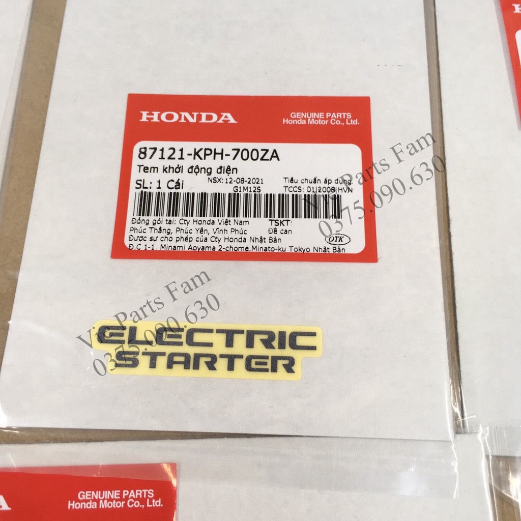 Combo bộ tem thông số Future Neo , hàng din Honda mới 100%