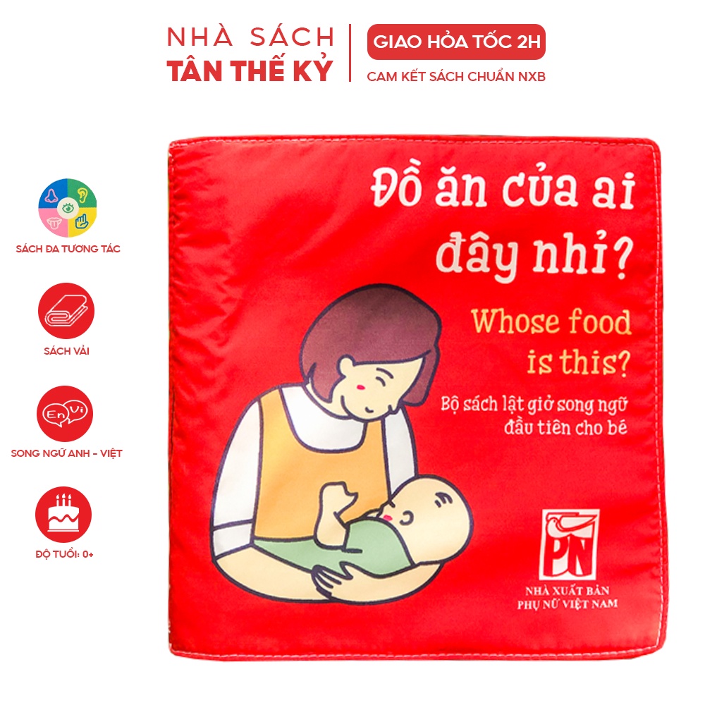 Sách - Bộ sách vải lật giở song ngữ đầu tiên cho bé (5 cuốn)