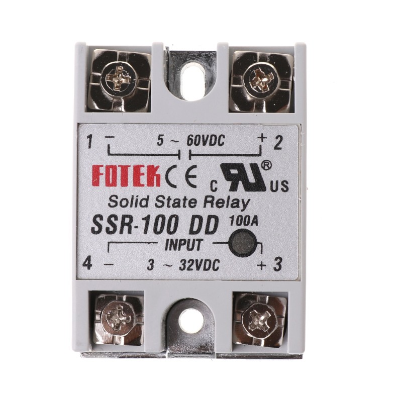 Rơ le bán dẫn Ssr-100 Dd đầu vào 100A 3-32V đầu ra 5-60V DC