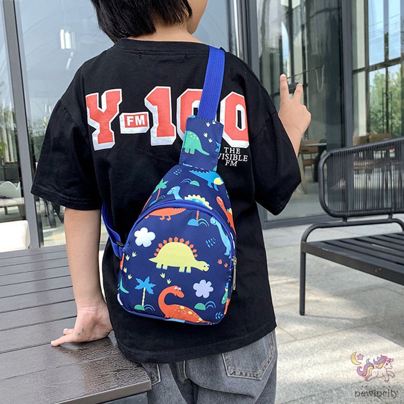 Túi đeo chéo in họa tiết phong cách Hàn Quốc dễ thương cho bé