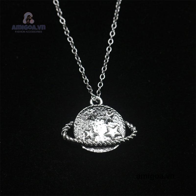 ✨✨Vòng cổ cặp đôi mặt hình tròn họa tiết gấu phong cách hiphop đơn giản cá tính cho nam nữ