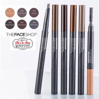Chì Kẻ Mày 2 Đầu The Face Shop Designing Eyebrow Pencil