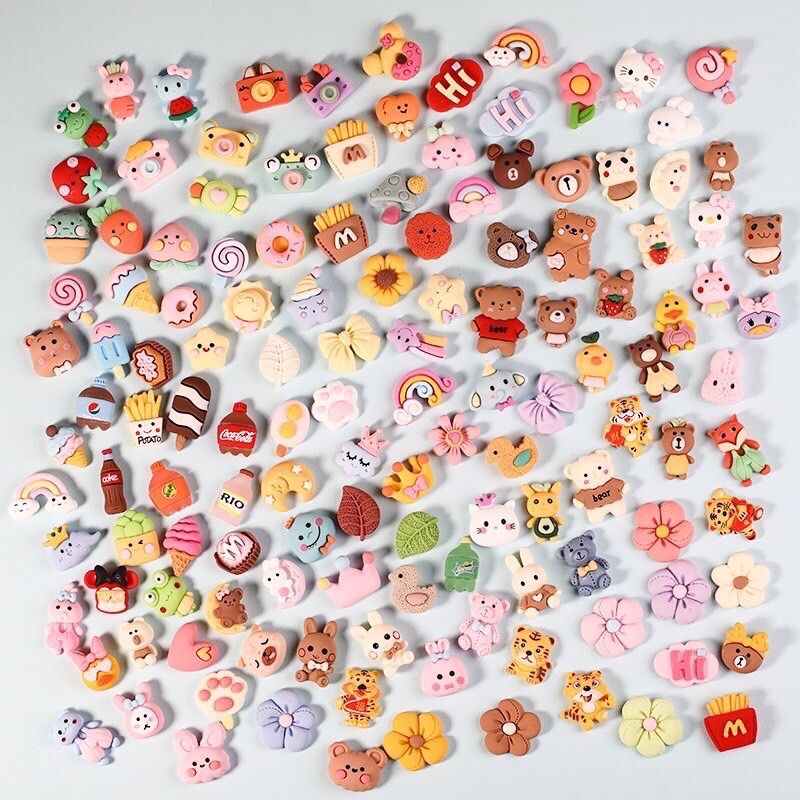 Combo 10 Sticker Dán 3D Trang Trí Bình Nước Dễ Thương