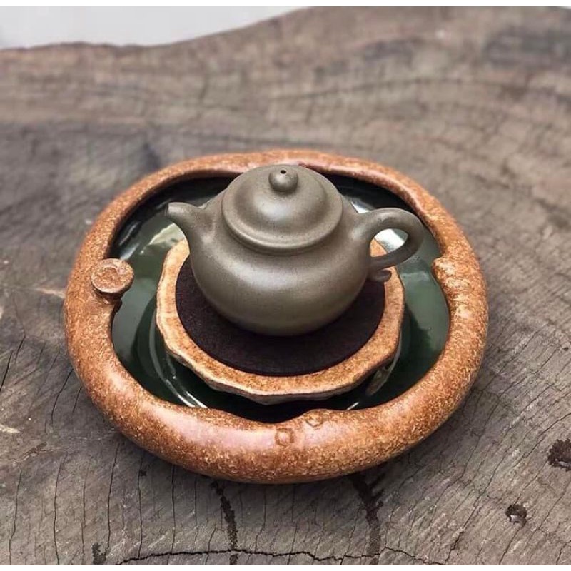 Khay trà thuyền trà dưỡng ấm, cảm hứng lấy từ lá sen