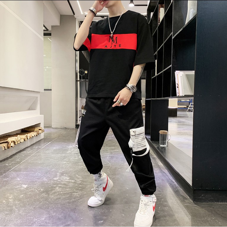 Bộ Đồ Thun Nam Thể Thao Ngắn Tay In Hình NM AJYE Kết Hợp Quần Jogger Túi Hộp Phối Dây SEPTEMBERGIRL1989 SET NAM 90000108 | BigBuy360 - bigbuy360.vn