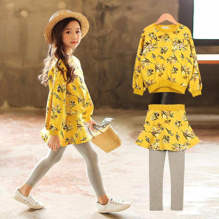 Set of Korean fashion clothes and pants for girls