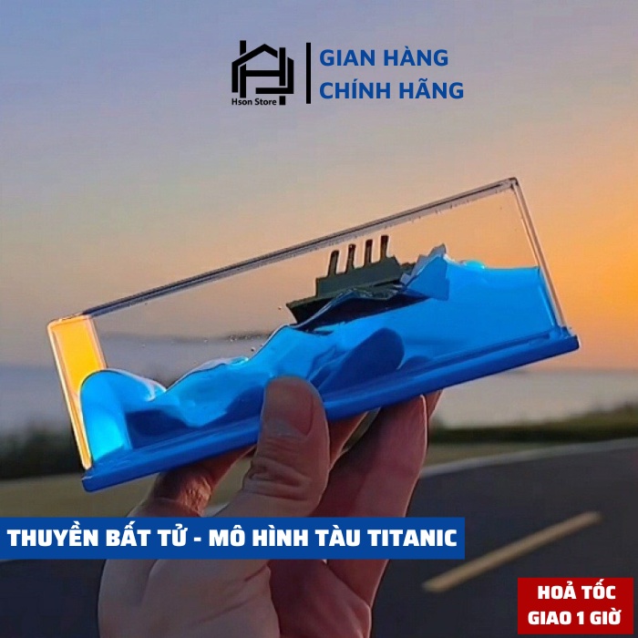 Thuyền bất tử NIGO-4, mô hình tàu Titanic nổi trang trí để bàn học bàn làm việc