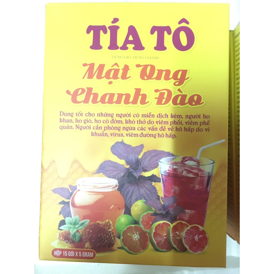 Trà Tía tô mật ong chanh đào ( Hộp 15 gói )