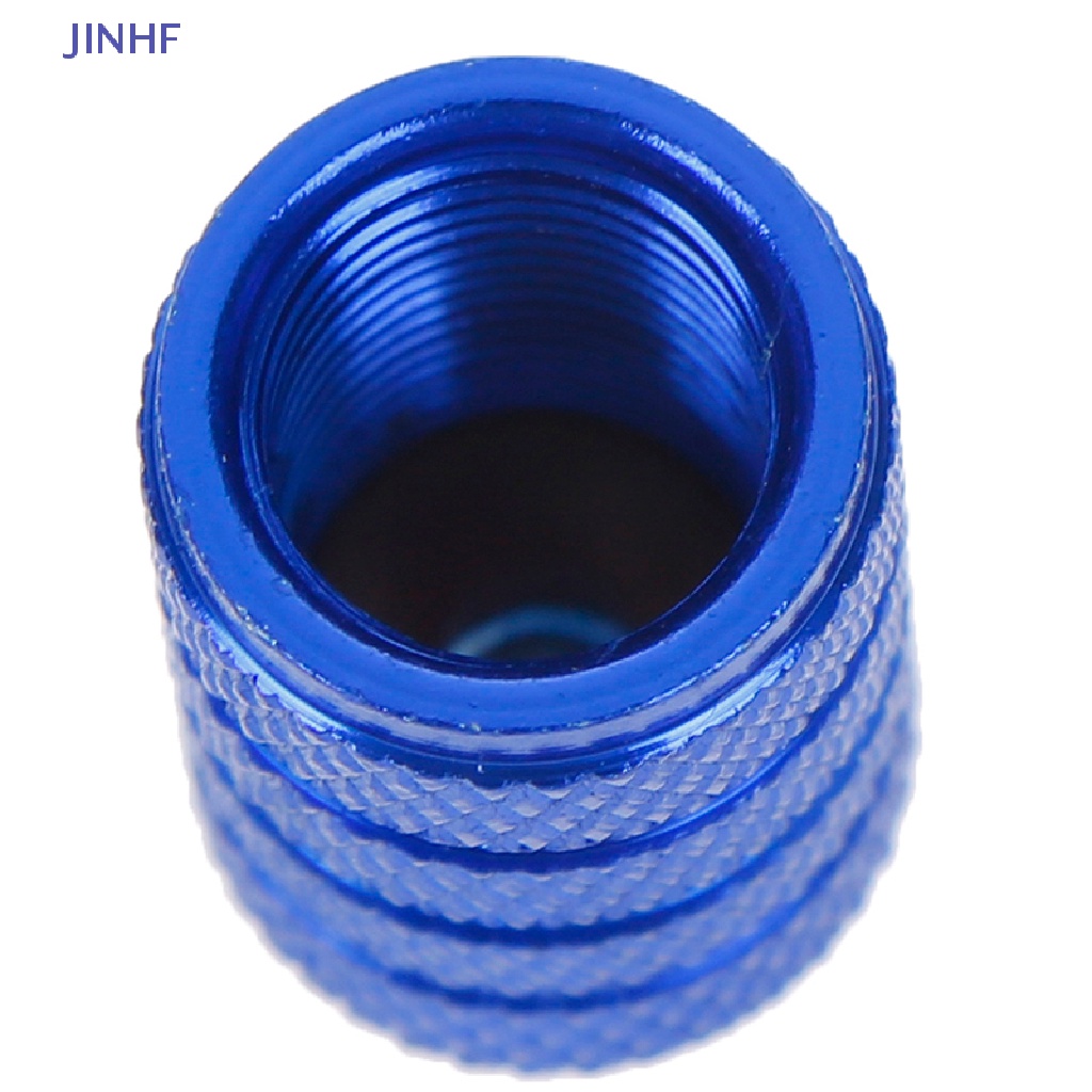 Set 4 Nắp Van Bánh Xe Hơi Bằng Nhôm Chống Bụi JINHF