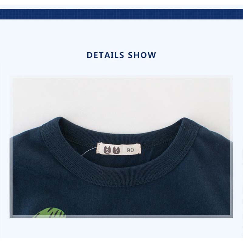 Áo Thun Tay Dài In Hình Hoạt Hình Cho Bé Trai