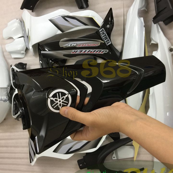 Trọn bộ dàn áo nhựa ABS xe JUPITER MX MẮT CÁO,  JUPITER GRAVITA - màu TRẮNG - S2103