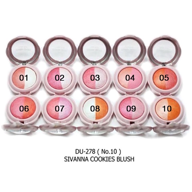Phấn Má Hồng Sivanna Cookie Blush Duo Hai Màu Siêu Xinh Du-278