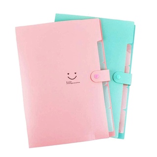 Set 2 Bìa Kẹp Tài Liệu Khổ A4 Mở Rộng Bằng Nhựa Màu Hồng / Xanh Lá