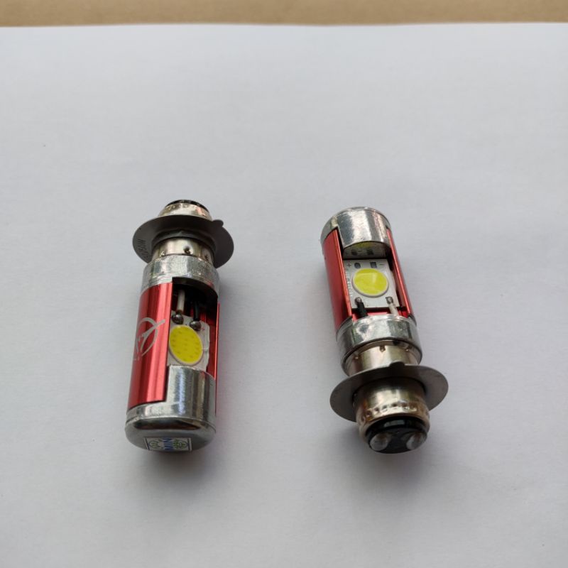 Bộ 2 bóng đèn pha led cho xe đời cũ chân m5 sử dụng 2 bóng như wave,fututer,dream,Jupiter...