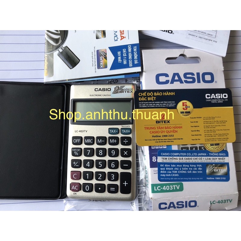 (Freeship) HÀNG CHÍNH HÃNG 100% Máy tính Casio LC 430TV ( có phiếu bảo hành đầy đủ) LC-403TV  lc 403tv