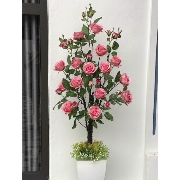 Cây hồng tứ quý Cây hoa giả trang trí nhà cửa ,sự kiện trang trí,phòng khách và khách sạn