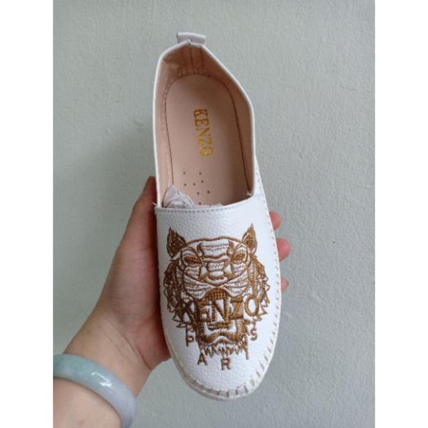 Giày lười nữ đế cói siêu cute trẻ trung năng đông