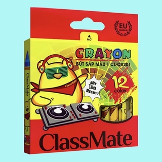 Bút sáp 12,18,24 màu crayon class mate