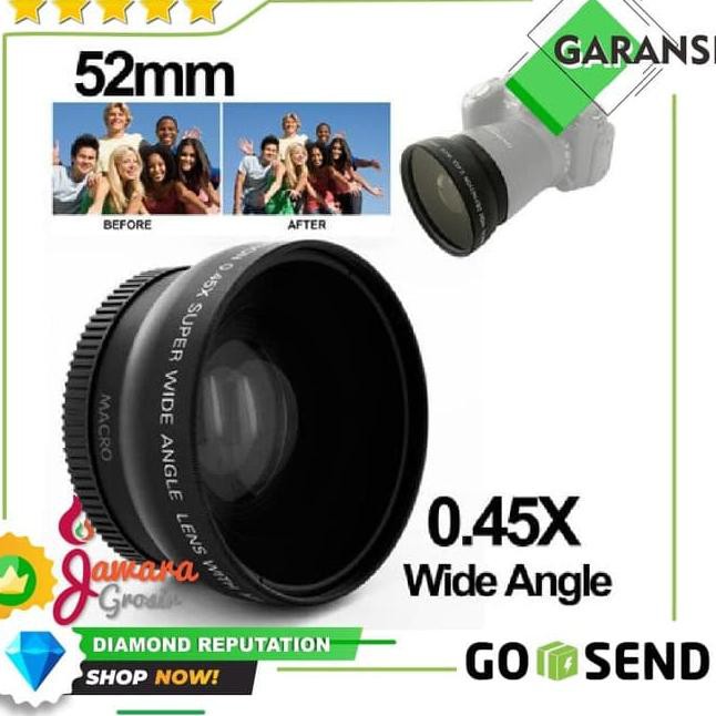 Ống Kính Góc Rộng 0.45x 52mm Cho Nikon D40 / D60 / D70S / D30