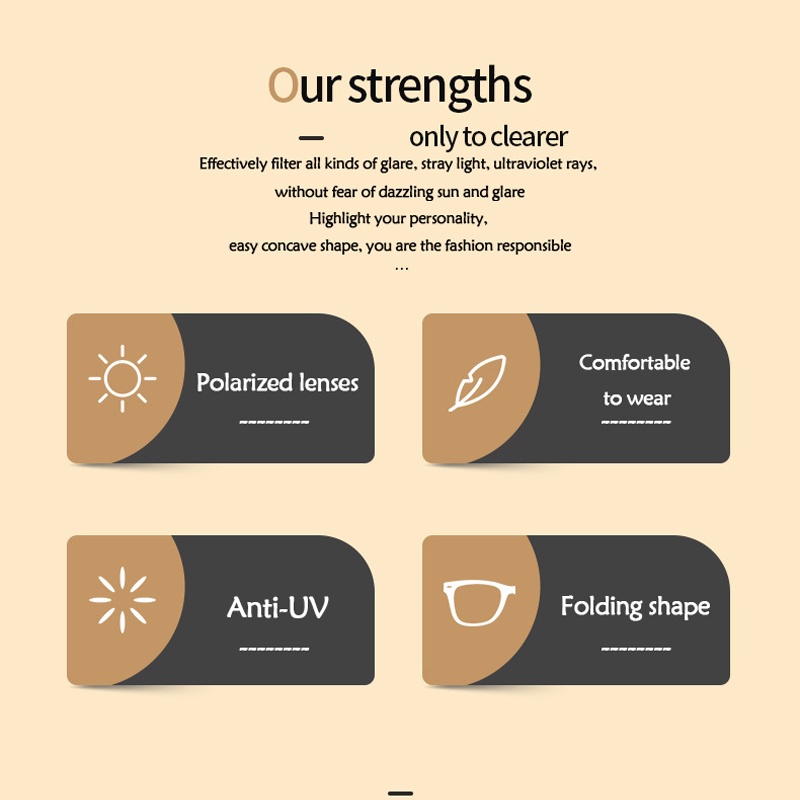 Kính mát CHARMRAY phân cực chống tia UV gấp gọn lại được phong cách Hàn Quốc thời trang trẻ trung