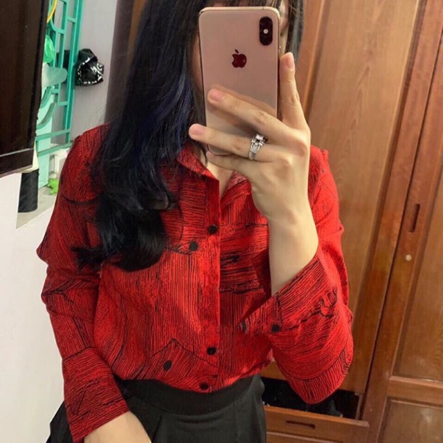 [Mã WASKT410K giảm 10K đơn 50K] Áo sơ mi loang Gỗ
