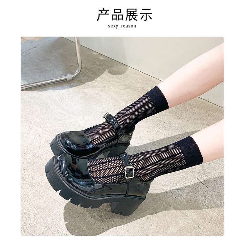 Vớ Lolita Phối Lưới Mềm Mại Thoáng Khí Dễ Thương Cho Nữ