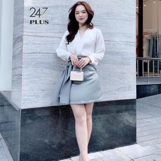Áo Sơ Mi Lụa Cổ V Đính Ngọc