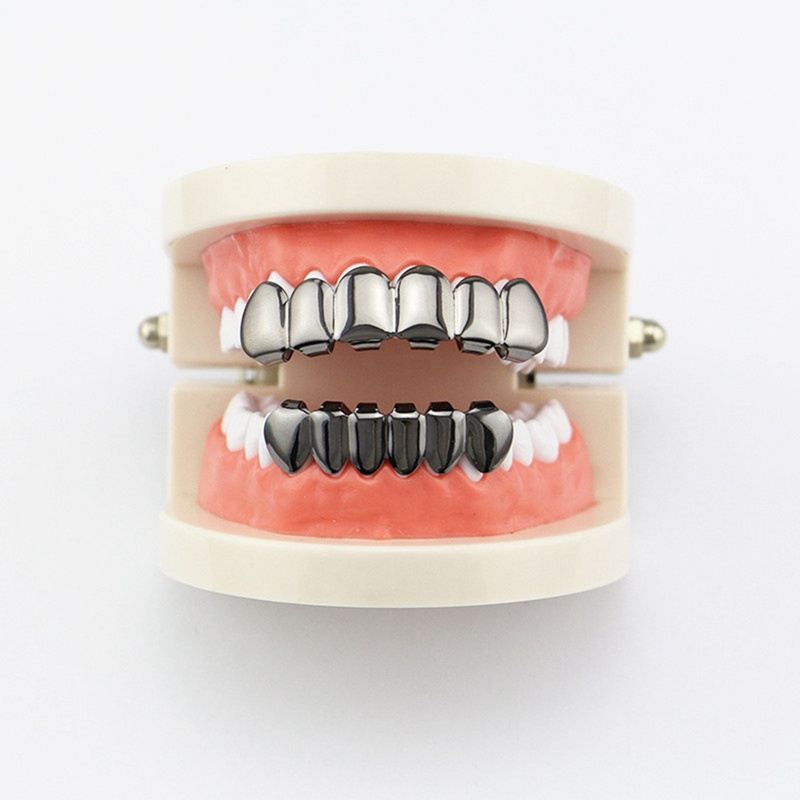 Hàm răng giả mạ vàng 14k phong cách thời trang hip hop