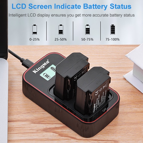 Pin Và Sạc Đôi Kingma  NP-FZ100 for Sony A9, A7R III, A7 MARK III A6600