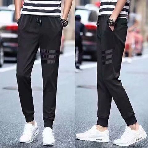 Quần Thể Thao 9 Tấc Mỏng plus bulky Dáng Rộng Co Giãn Phong Cách Mùa Hè Cho Nam