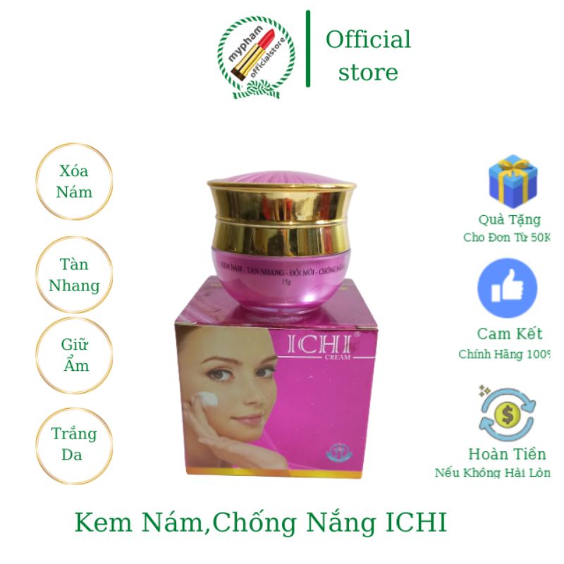 Kem ICHI Dưỡng Trắng Mờ Nám, Tàn Nhang , không Ăn Nắng,15g