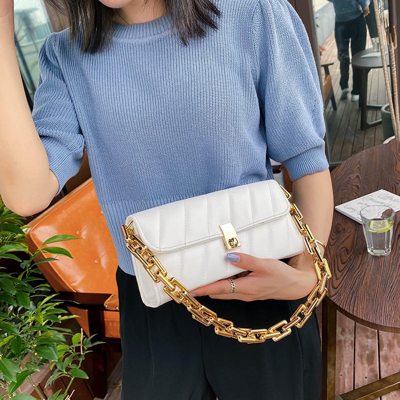 Thời trang mới hợp thời trang nữ dây chuyền đeo vai túi xách đẹp phù hợp với ngày mua sắm