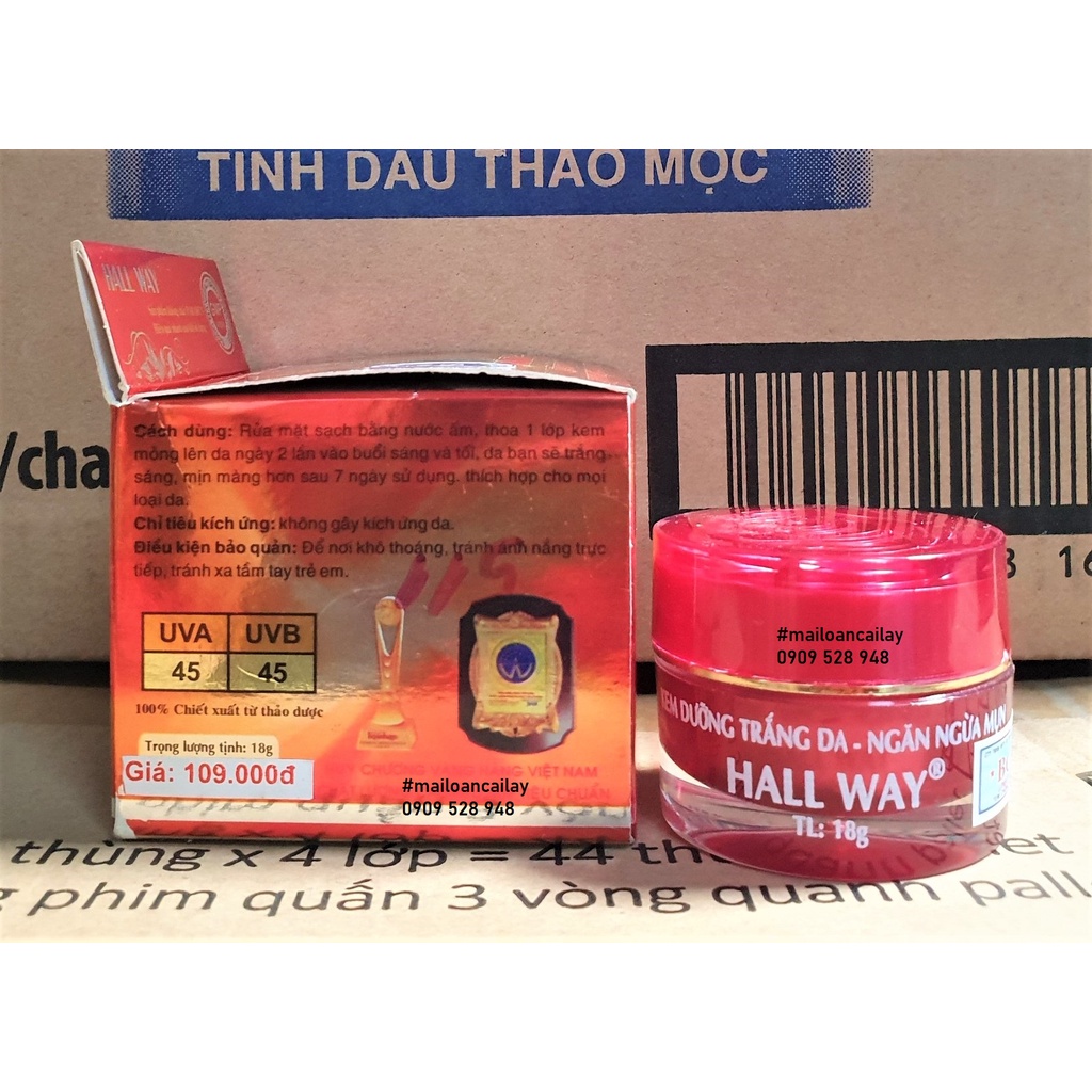 Kem Hall Way dưỡng trắng da mặt làm sạch mụn 18g