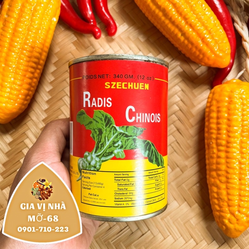 Cải tứ xuyên đóng lon  340gr