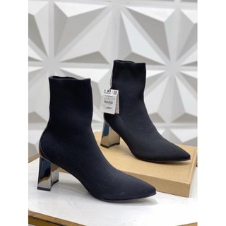 Bốt boot zara gót gương xuất dư fullbox tag mác