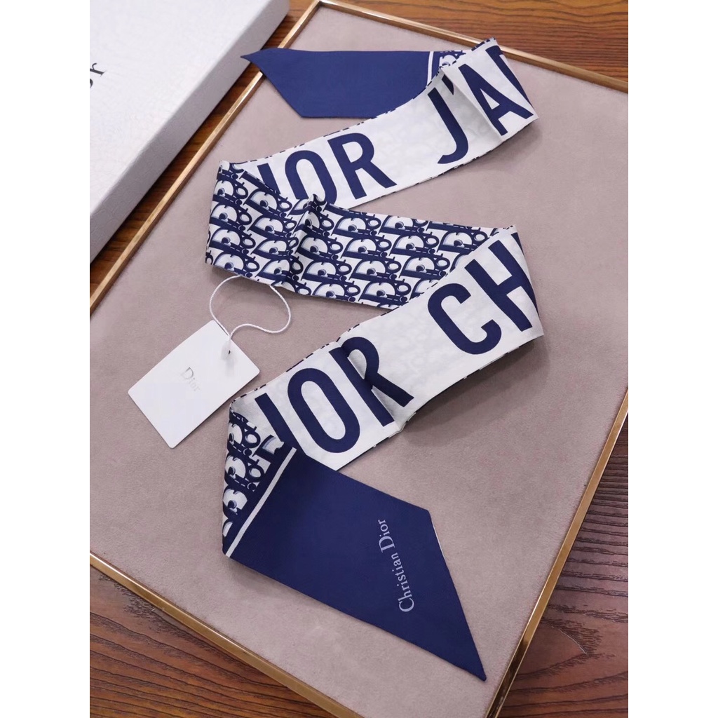 Khăn Quàng Cổ / Khăn Tay / Túi Xách Bằng Lụa Họa Tiết Chữ D Thời Trang Cho Nữ