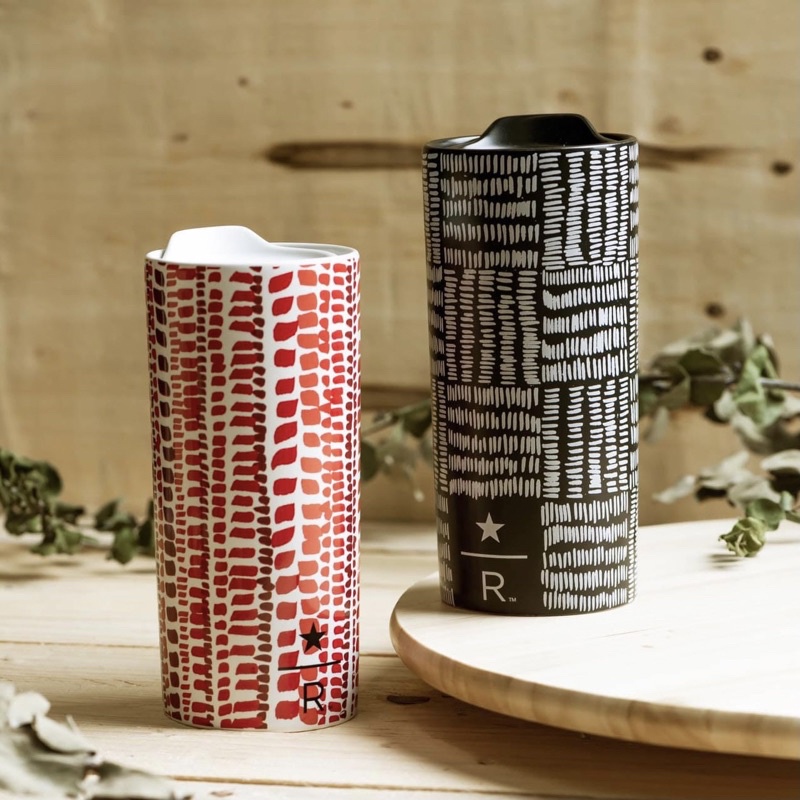 [STARBUCKS SG] - CỐC SỨ RESERVE BLACK/ RED ZEBRA DW CERAMIC MUG 10oz