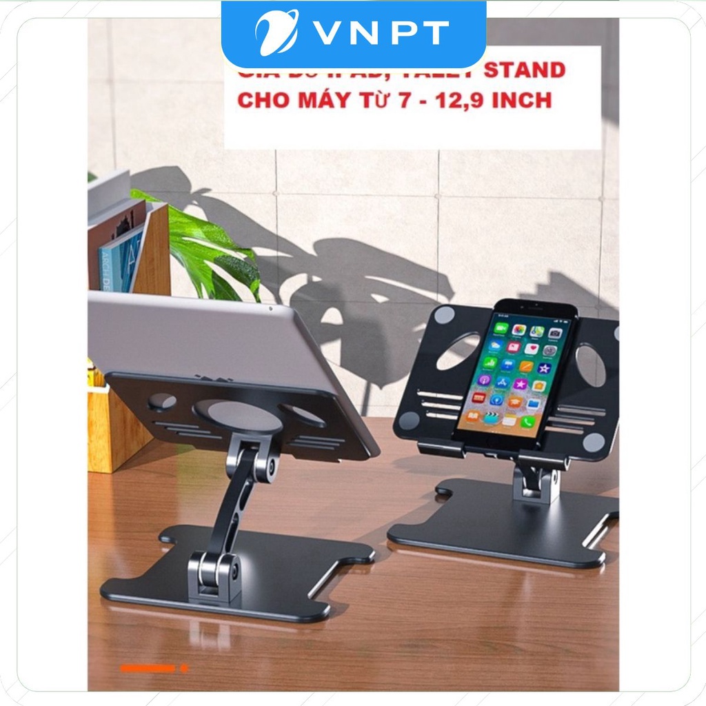 Giá đỡ iPhone, iPad, Galaxy Tab MT88 dạng đỡ tablet xoay 180 độ, hợp kim nhôm, điều chỉnh độ cao