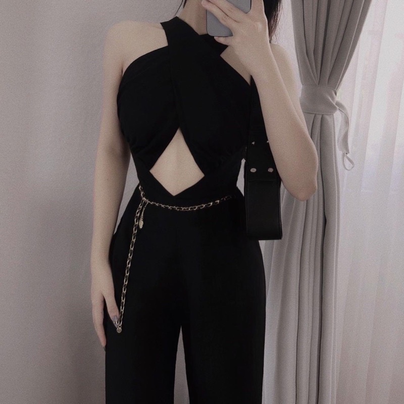 Jumpsuit chéo ngực nhã phương