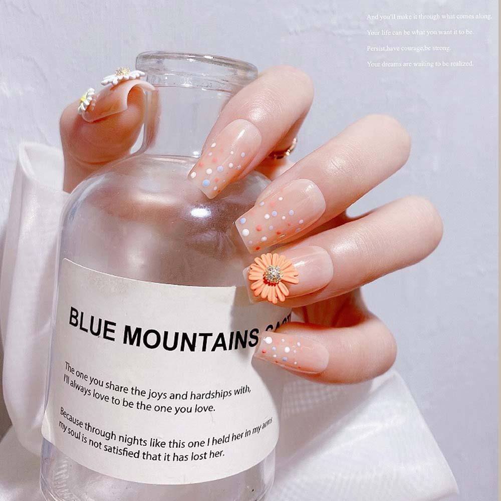 OCEANMAP Phụ Kiện Trang Trí Móng Tay 3D Hình Hoa Cúc Dễ Thương