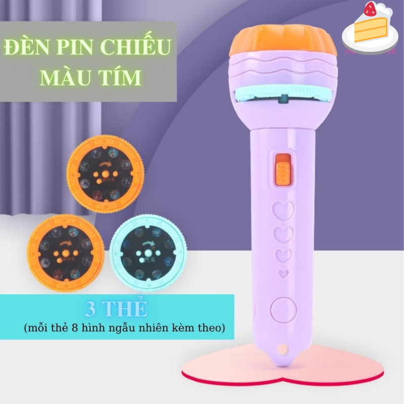 Đèn pin chiếu hình cho bé 24 hình / 48 hình động vật sắc nét Doli Kids