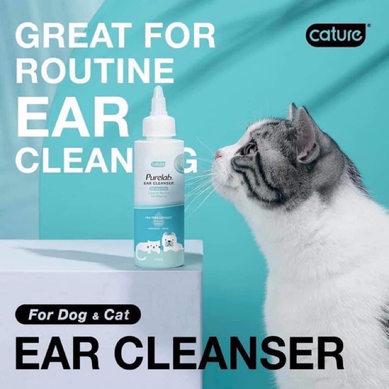 Nước rửa tai loại bỏ vi khuẩn Purelab ear cleanser chó mèo 120ml