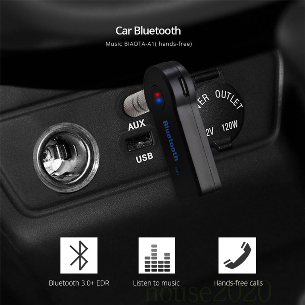 Đầu thu tín hiệu tương thích bluetooth 0.5mm không dây jack cắm 3.5mm tiện dụng