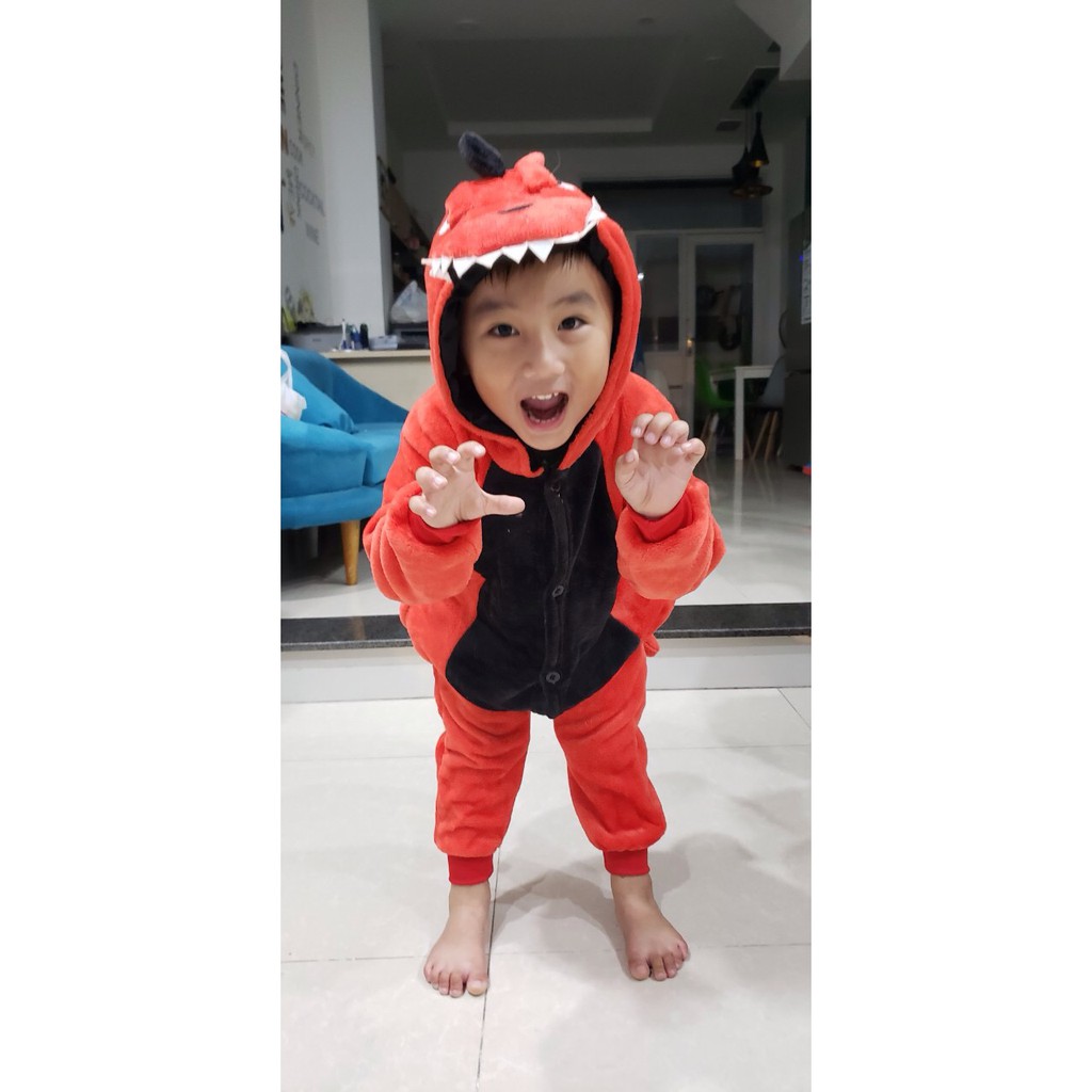 bộ đồ thú 💥FREESHIP 💥giảm 20k khi nhập mã [ DOTHU20K1] bộ đồ ngủ thú khủng long đỏ | BigBuy360 - bigbuy360.vn