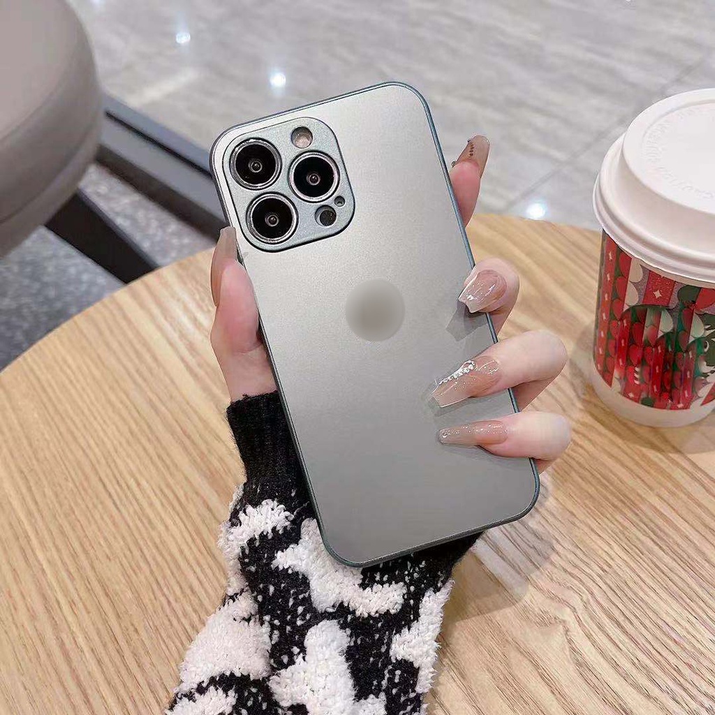 Ốp Điện Thoại Viền Vuông In LOGO Đơn Giản Cho IPhone 13 12 11 Pro Max XS Max XR X