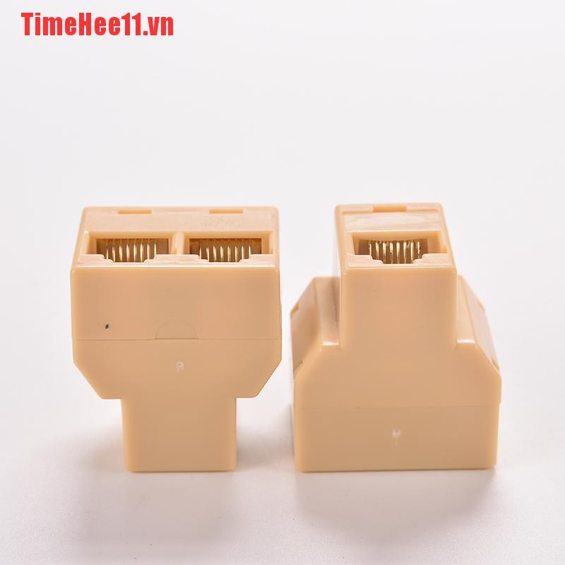 【TimeHee11】2X DZ517 RJ45 6 Ethernet cable LAN Port 1 to 2 Socket Splitter Con